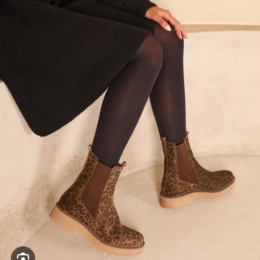 Lucky Brand Brown Leopard print Ankle Booties